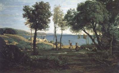 Jean Baptiste Camille  Corot Site des environs de Naple (mk11) oil painting picture